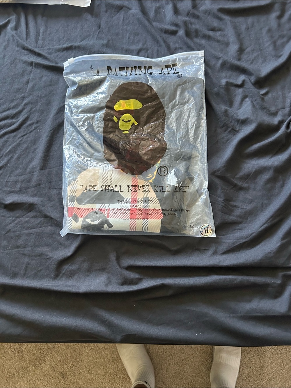 Bape Shirt with Black, Yellow, White, Red Accents